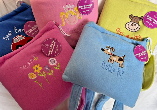 Fleece blanket with backpack - blanket,
