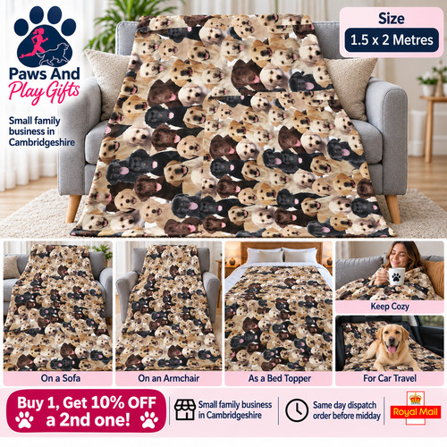 Dog puppy print large blanket - dog,